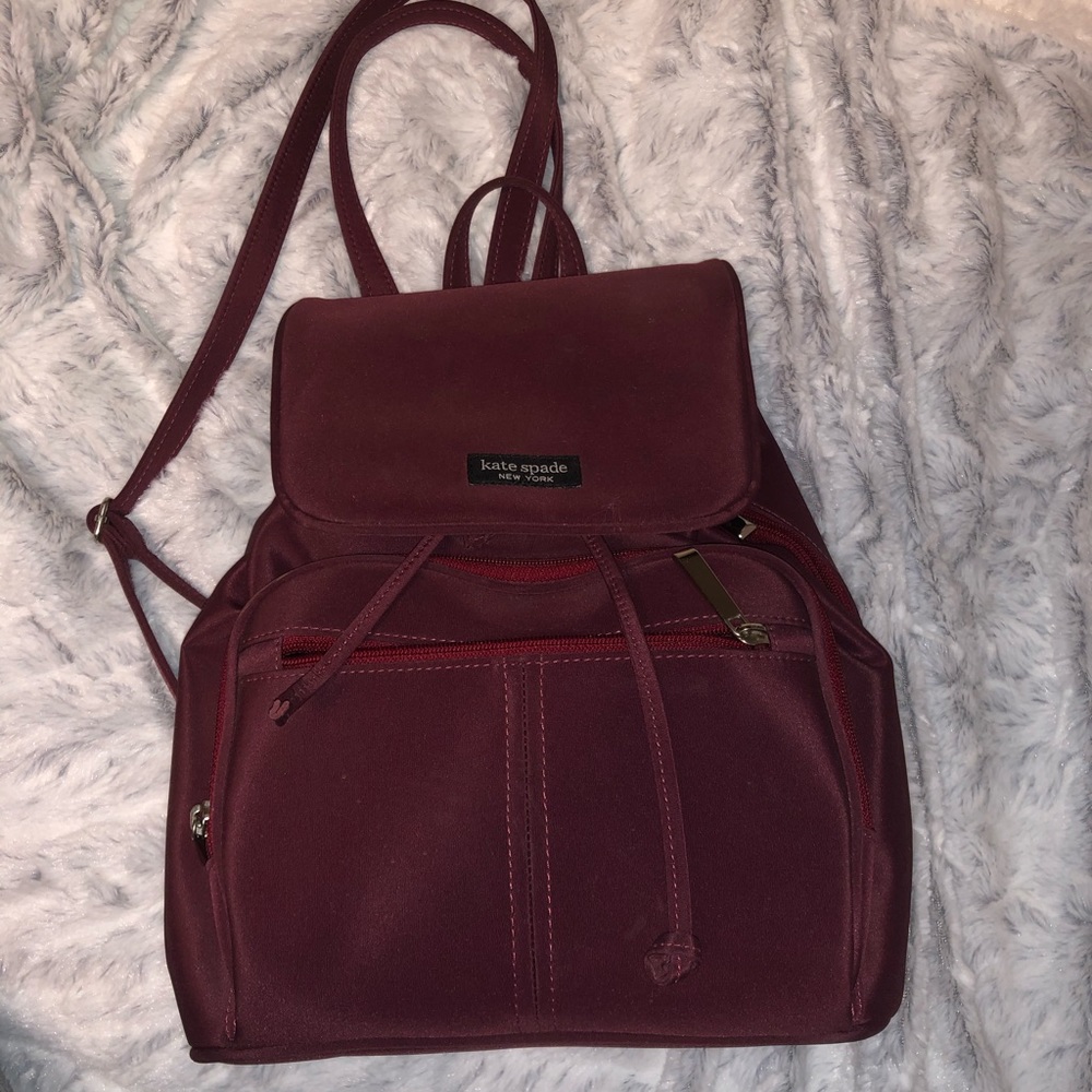 Kate spade wine colored back pack